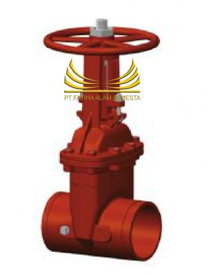 Weflo OS&Y Resilient Seated Gate Valve Groove Ends FIG. F0122-300 2"-8” inch - 300PSI